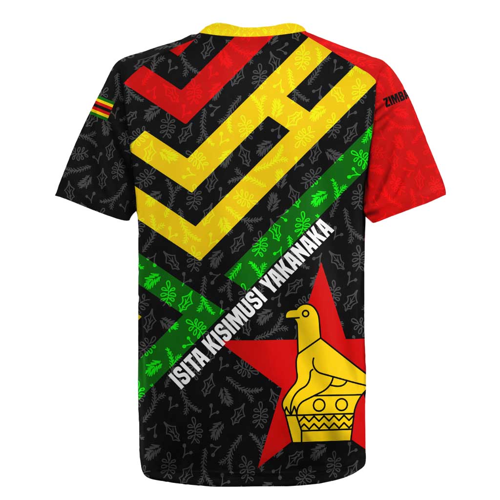 Zimbabwe Christmas Rugby Jersey with Flag Colors Xmas Tree and Holiday - Wonder Print Shop