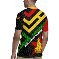 Zimbabwe Christmas Rugby Jersey with Flag Colors Xmas Tree and Holiday - Wonder Print Shop