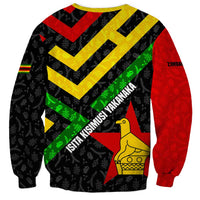 Zimbabwe Christmas Sweatshirt with Flag Colors Xmas Tree and Holiday - Wonder Print Shop
