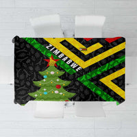 Zimbabwe Christmas Tablecloth with Flag Colors Xmas Tree and Holiday - Wonder Print Shop