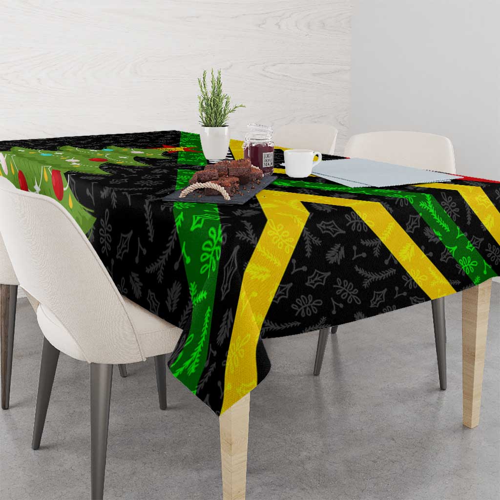 Zimbabwe Christmas Tablecloth with Flag Colors Xmas Tree and Holiday - Wonder Print Shop