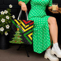 Zimbabwe Christmas Tote Bag with Flag Colors Xmas Tree and Holiday - Wonder Print Shop