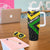 Zimbabwe Christmas Tumbler With Handle with Flag Colors Xmas Tree and Holiday - Wonder Print Shop