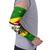 Zimbabwe Christmas Arm Sleeves with Festive Santa Palm Tree and Red Yellow Green Flag - Wonder Print Shop