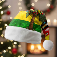Zimbabwe Christmas Santa Hat with Festive Santa Palm Tree and Red Yellow Green Flag - Wonder Print Shop