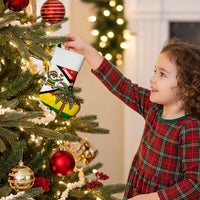 Zimbabwe Christmas Stocking with Festive Santa Palm Tree and Red Yellow Green Flag - Wonder Print Shop