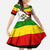 Zimbabwe Christmas Family Matching Off Shoulder Maxi Dress and Hawaiian Shirt with Festive Santa Palm Tree and Red Yellow Green Flag - Wonder Print Shop