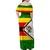 Zimbabwe Christmas Family Matching Off Shoulder Maxi Dress and Hawaiian Shirt with Festive Santa Palm Tree and Red Yellow Green Flag - Wonder Print Shop
