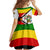 Zimbabwe Christmas Family Matching Tank Maxi Dress and Hawaiian Shirt with Festive Santa Palm Tree and Red Yellow Green Flag - Wonder Print Shop