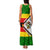 Zimbabwe Christmas Family Matching Tank Maxi Dress and Hawaiian Shirt with Festive Santa Palm Tree and Red Yellow Green Flag - Wonder Print Shop