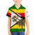 Zimbabwe Christmas Family Matching Tank Maxi Dress and Hawaiian Shirt with Festive Santa Palm Tree and Red Yellow Green Flag - Wonder Print Shop