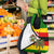Zimbabwe Christmas Grocery Bag with Festive Santa Palm Tree and Red Yellow Green Flag - Wonder Print Shop