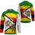Zimbabwe Christmas Hockey Jersey with Festive Santa Palm Tree and Red Yellow Green Flag - Wonder Print Shop
