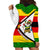 Zimbabwe Christmas Hoodie Dress with Festive Santa Palm Tree and Red Yellow Green Flag - Wonder Print Shop