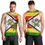 Zimbabwe Christmas Men Tank Top with Festive Santa Palm Tree and Red Yellow Green Flag - Wonder Print Shop