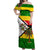 Zimbabwe Christmas Off Shoulder Maxi Dress with Festive Santa Palm Tree and Red Yellow Green Flag - Wonder Print Shop