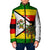 Zimbabwe Christmas Padded Jacket with Festive Santa Palm Tree and Red Yellow Green Flag - Wonder Print Shop