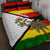 Zimbabwe Christmas Quilt Bed Set with Festive Santa Palm Tree and Red Yellow Green Flag - Wonder Print Shop