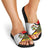 Zimbabwe Christmas Slide Sandals with Festive Santa Palm Tree and Red Yellow Green Flag - Wonder Print Shop