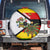 Zimbabwe Christmas Spare Tire Cover with Festive Santa Palm Tree and Red Yellow Green Flag - Wonder Print Shop