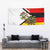 Zimbabwe Christmas Tapestry with Festive Santa Palm Tree and Red Yellow Green Flag - Wonder Print Shop