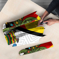 Zimbabwe Christmas Umbrella with Festive Santa Palm Tree and Red Yellow Green Flag - Wonder Print Shop