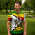 Zimbabwe Christmas Zipper Polo Shirt with Festive Santa Palm Tree and Red Yellow Green Flag - Wonder Print Shop
