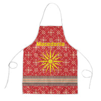 Macedonia Christmas Apron with Traditional Santa and Yellow Sun Motif - Wonder Print Shop