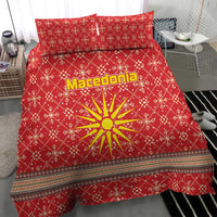 Macedonia Christmas Bedding Set with Traditional Santa and Yellow Sun Motif - Wonder Print Shop