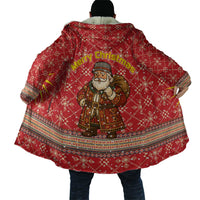 Macedonia Christmas Cloak with Traditional Santa and Yellow Sun Motif - Wonder Print Shop