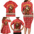 Macedonia Christmas Family Matching Long Sleeve Bodycon Dress and Hawaiian Shirt with Traditional Santa and Yellow Sun Motif - Wonder Print Shop