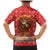 Macedonia Christmas Family Matching Mermaid Dress and Hawaiian Shirt with Traditional Santa and Yellow Sun Motif - Wonder Print Shop