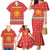 Macedonia Christmas Family Matching Mermaid Dress and Hawaiian Shirt with Traditional Santa and Yellow Sun Motif - Wonder Print Shop