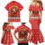 Macedonia Christmas Family Matching Mermaid Dress and Hawaiian Shirt with Traditional Santa and Yellow Sun Motif - Wonder Print Shop