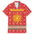 Macedonia Christmas Family Matching Mermaid Dress and Hawaiian Shirt with Traditional Santa and Yellow Sun Motif - Wonder Print Shop
