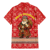 Macedonia Christmas Family Matching Mermaid Dress and Hawaiian Shirt with Traditional Santa and Yellow Sun Motif - Wonder Print Shop