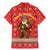 Macedonia Christmas Family Matching Mermaid Dress and Hawaiian Shirt with Traditional Santa and Yellow Sun Motif - Wonder Print Shop