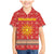 Macedonia Christmas Family Matching Mermaid Dress and Hawaiian Shirt with Traditional Santa and Yellow Sun Motif - Wonder Print Shop