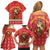 Macedonia Christmas Family Matching Off Shoulder Short Dress and Hawaiian Shirt with Traditional Santa and Yellow Sun Motif - Wonder Print Shop