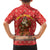 Macedonia Christmas Family Matching Summer Maxi Dress and Hawaiian Shirt with Traditional Santa and Yellow Sun Motif - Wonder Print Shop