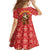 Macedonia Christmas Family Matching Summer Maxi Dress and Hawaiian Shirt with Traditional Santa and Yellow Sun Motif - Wonder Print Shop