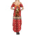 Macedonia Christmas Family Matching Summer Maxi Dress and Hawaiian Shirt with Traditional Santa and Yellow Sun Motif - Wonder Print Shop