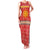 Macedonia Christmas Family Matching Tank Maxi Dress and Hawaiian Shirt with Traditional Santa and Yellow Sun Motif - Wonder Print Shop
