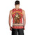 Macedonia Christmas Men Tank Top with Traditional Santa and Yellow Sun Motif - Wonder Print Shop