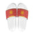 Macedonia Christmas Slide Sandals with Traditional Santa and Yellow Sun Motif - Wonder Print Shop