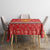 Macedonia Christmas Tablecloth with Traditional Santa and Yellow Sun Motif - Wonder Print Shop