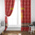 Macedonia Christmas Window Curtain with Traditional Santa and Yellow Sun Motif - Wonder Print Shop