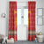 Macedonia Christmas Window Curtain with Traditional Santa and Yellow Sun Motif - Wonder Print Shop
