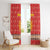 Macedonia Christmas Window Curtain with Traditional Santa and Yellow Sun Motif - Wonder Print Shop