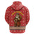 Macedonia Christmas Zip Hoodie with Traditional Santa and Yellow Sun Motif - Wonder Print Shop